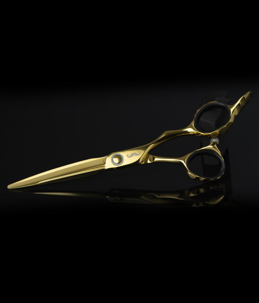 Tijera Mr. Mustache Engrave Gold 6,0″