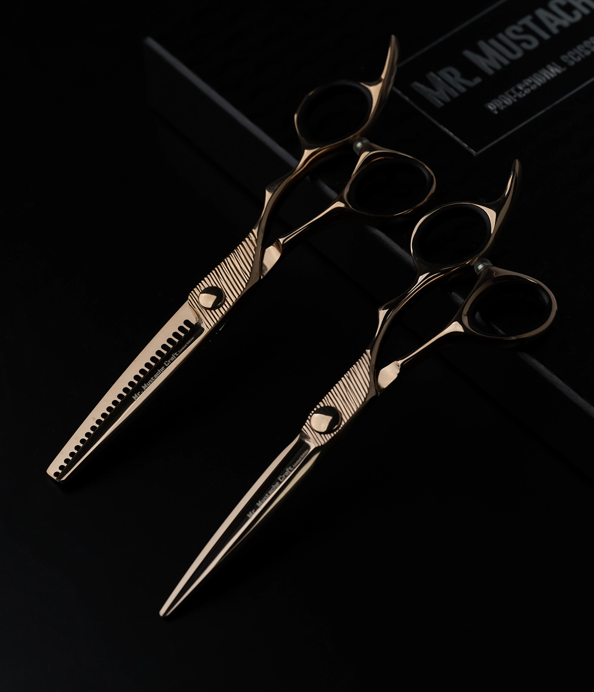 Hair Scissors + Thinner Mr. Mustache Craft Rose Gold 6,0″ / 6,5″
