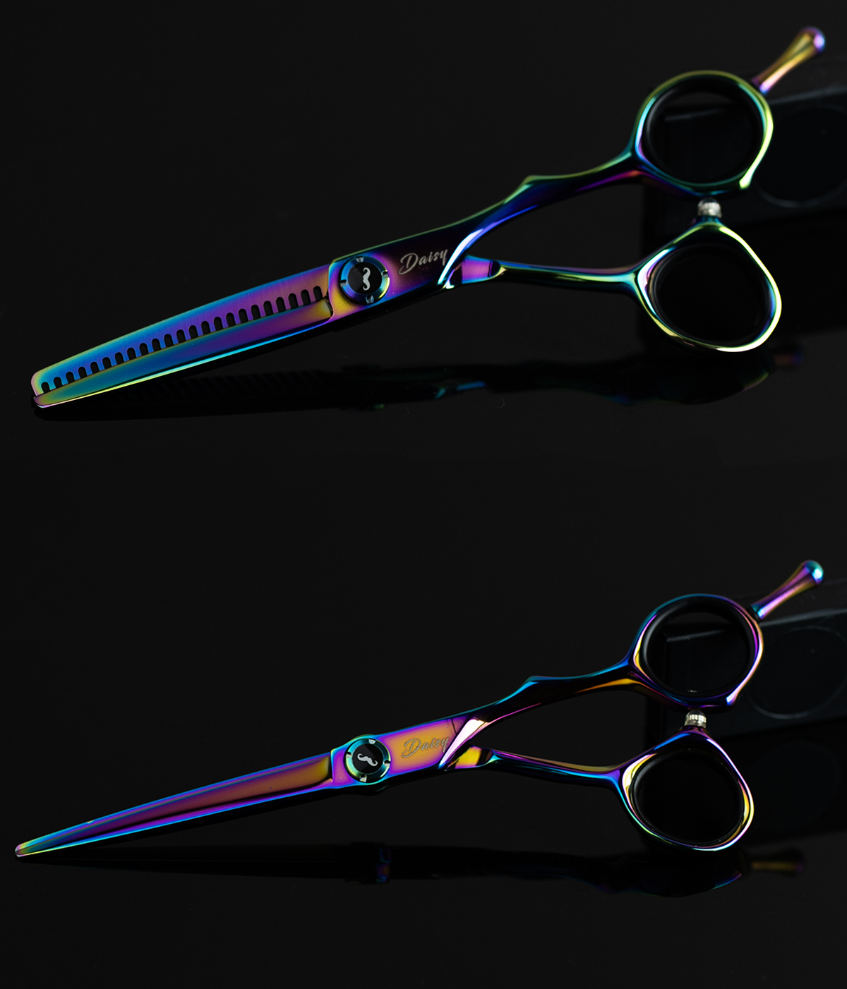 Hair Scissors + Thinning Mr. Mustache Daisy 5,0″ / 5,5″ / 6,0″