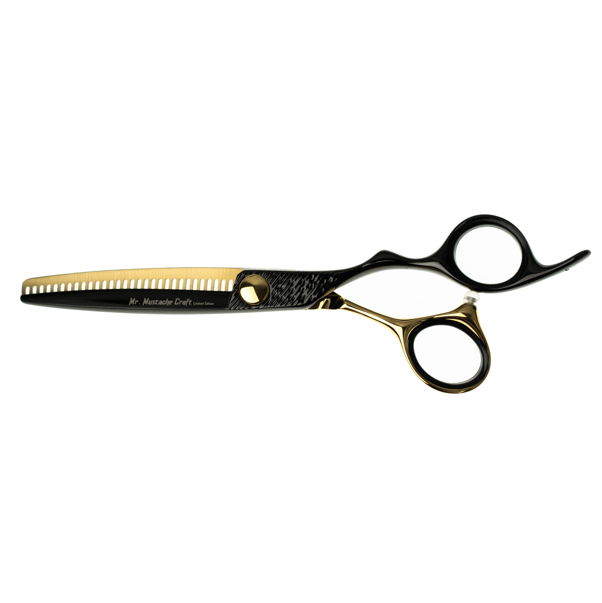 Ciseaux de coupe + thinner Mr. Mustache Craft Black-Gold 6,0" – Image 3